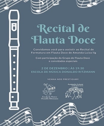 Recital de Formatura em Flauta Doce de Amanda Luiza Ilg